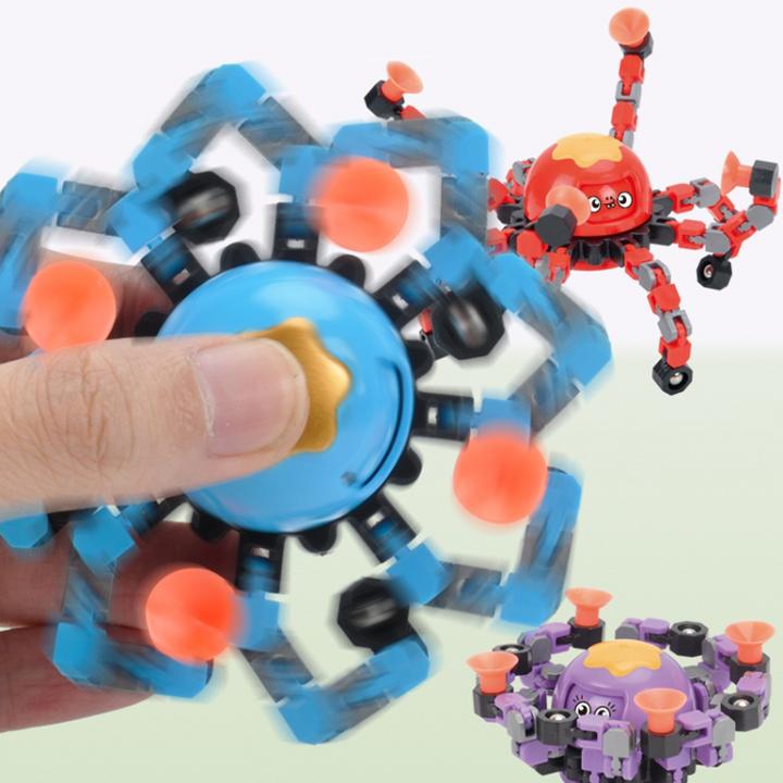 Produktbild Ueli Express Oktopus Fidget Spinner mit Saugnapf und Gesicht Violett