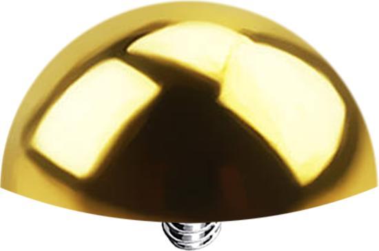 Actual product image Star Piercing Dermal Anchor Half-round gold-plated (without brass, Surgical steel 316L)