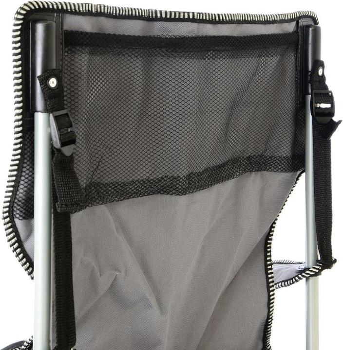 Actual product image VCM 2er Set Campingstuhl Faltstuhl grau schwarz Armlehne Getränkehalter Angelstuhl