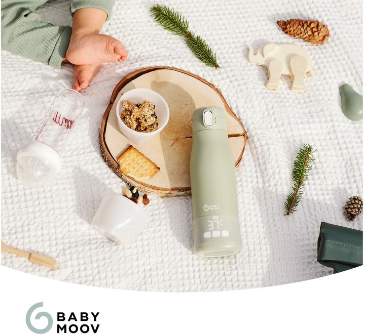 Actual product image Babymoov MOOV & FEED autonomous Bottle Warmer Sage green