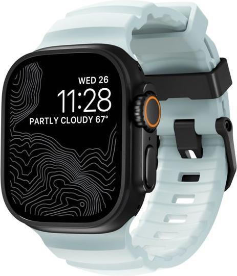Immagine prodotto Nomad Rocky Point Band 46/49mm Icy Blue Glow Connector Black (Gomma fluorurata (FKM), Apple Watch Ultra 2, Apple Watch Ultra)