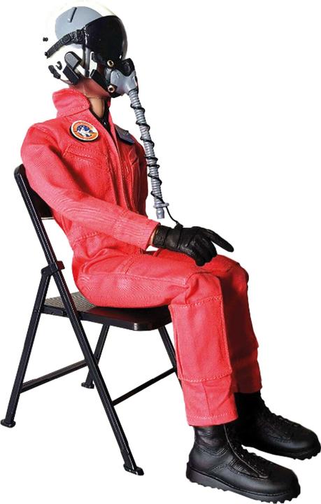Produktbild Planet-Hobby 1/6 Pilotenfigur Jet mit Helm Rot Höhe 315mm, Breite 110mm, Tiefe 60mm Gewicht 160g