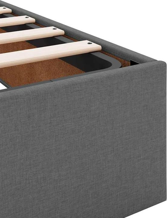 Produktbild VidaXL Ottoman-Bett ohne Matratze Dunkelgrau 120x200 cm Stoff (120 x 200 cm)