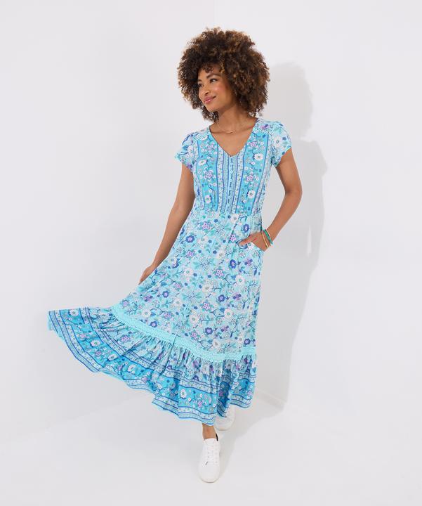 Produktbild Joe Browns Button Detail Border Print Button Through Maxi Dress (18)
