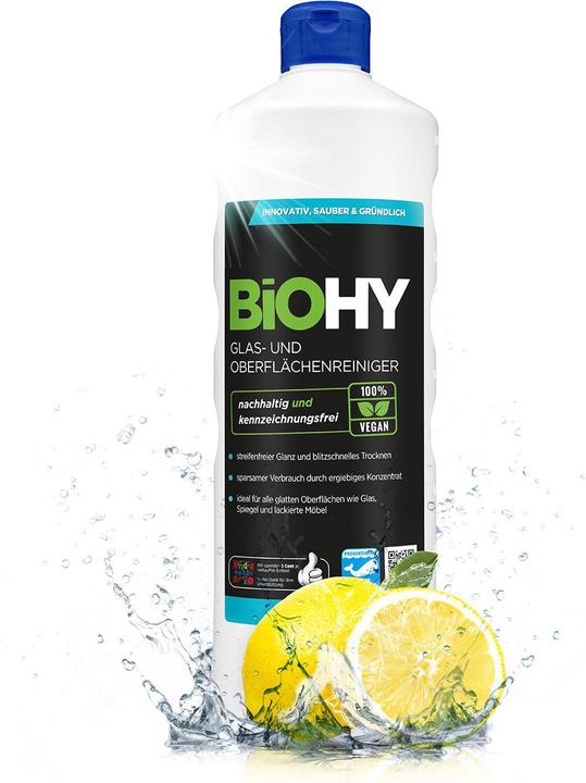 Produktbild Biohy Reinigungsmittel-Set mit Glas-, Allzweck- & Bodenreiniger für Wischroboter, 100% vegan