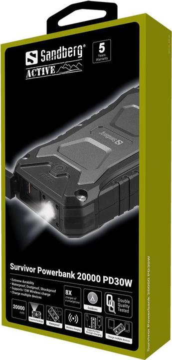 Immagine prodotto Sandberg Survivor (20000 mAh, 30 W, 74 Wh)