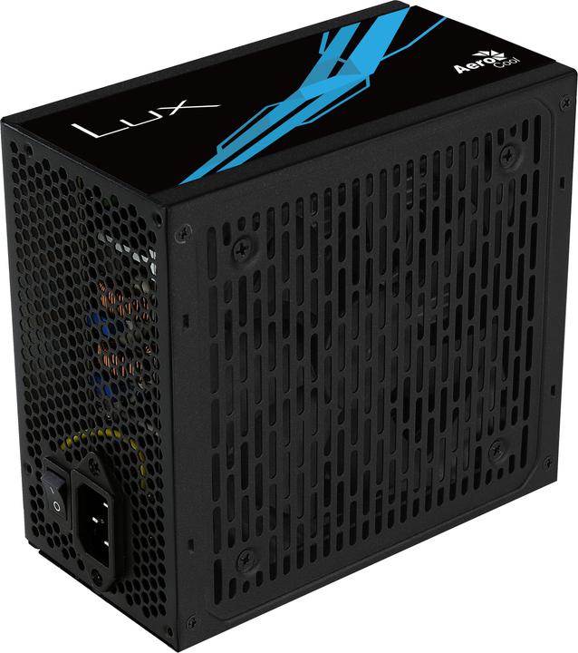 Actual product image AeroCool LUX1000 PC Power Supply 1000W 80 Plus Gold 90% Efficiency Juodas (1000 W)