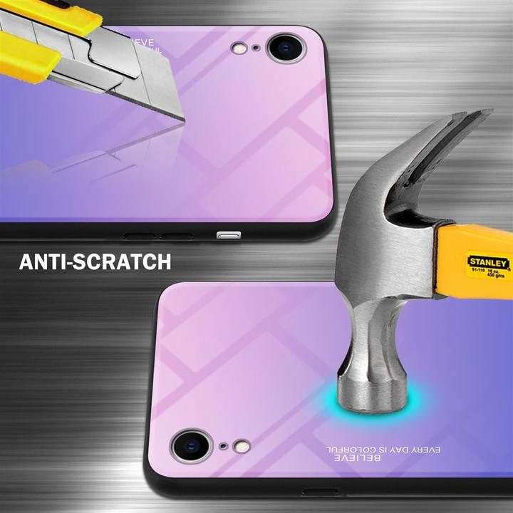 Actual product image Cadorabo TPU 2 colors glass cover (Apple iPhone XR)