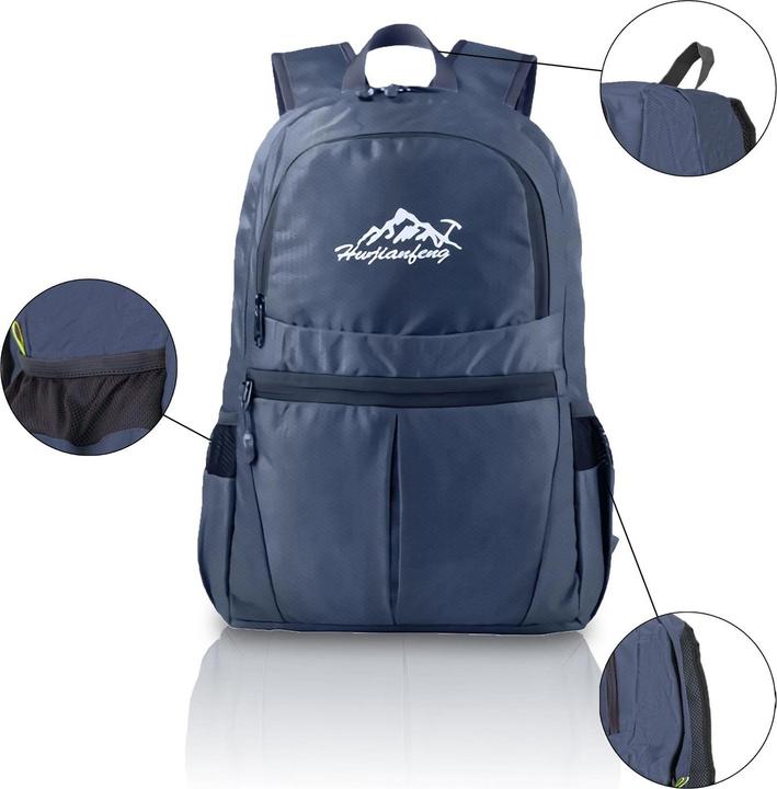 Actual product image Intirilife Foldable backpack in dark blue (36 l)