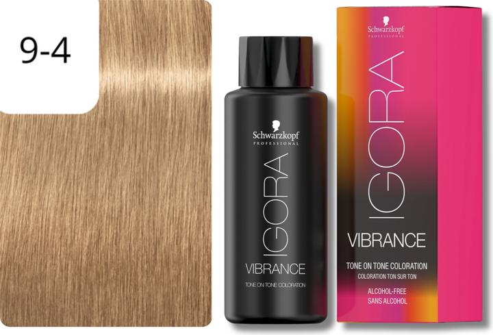 Actual product image Schwarzkopf Professional IGORA Vibrance Hair Tint NEW (9-4 Extra Light Blonde Beige)