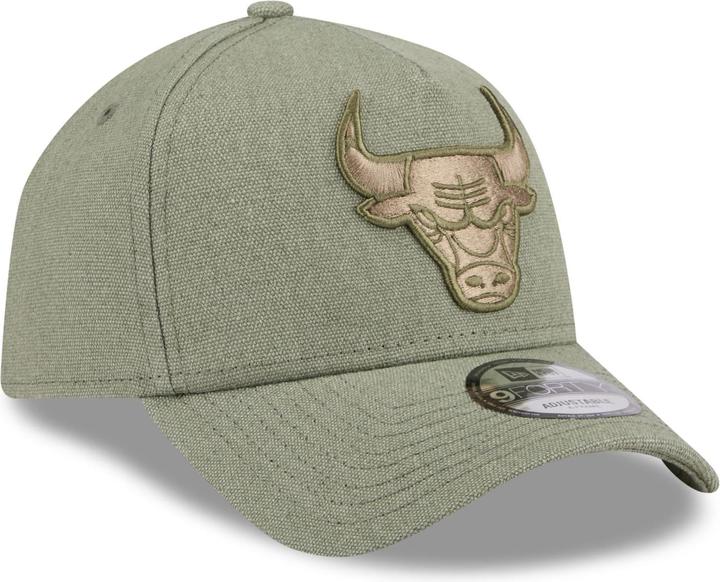 Produktbild New Era A-Frame Trucker Leinen Cap - Chicago Bulls oliv (One Size)
