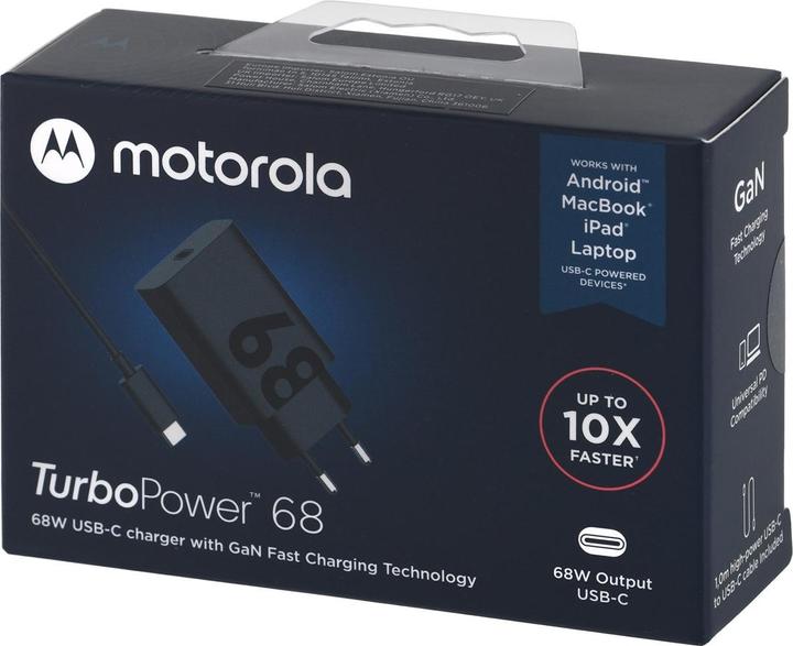 Immagine prodotto Motorola Caricatore da parete TurboPower USB-C + cavo USB-C SJMC682 68W - nero (68 W)
