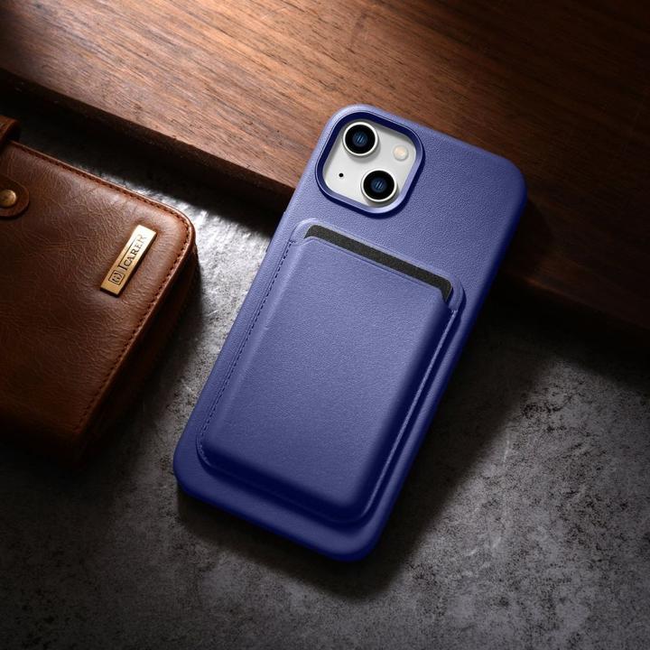 Image du produit iCarer Étui en cuir véritable pour iPhone 14 Plus violet clair (compatible MagSafe) (Apple iPhone 14 Plus)