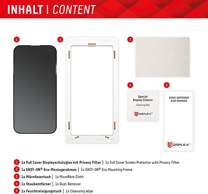 Produktbild Displex Real Glass, Privacy Full Cover Panzerglas (1 Stück, Samsung Galaxy S22 5G, Samsung Galaxy S23)