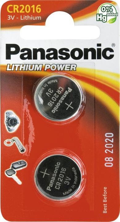 Actual product image Panasonic Lithium Power CR2016 (2 pcs., CR2016, 90 mAh)