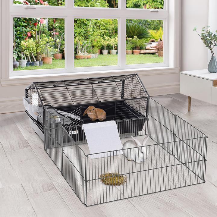 Immagine prodotto PawHut Gabbia per cavie con recinto esterno