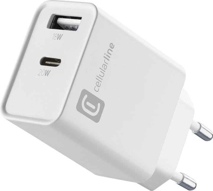 Cellularline Dual Port Travel Charger Multipower 20W White (20 W)