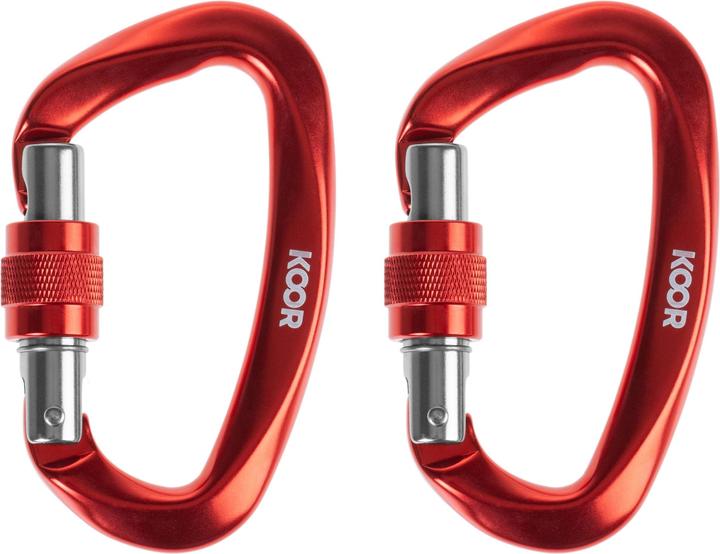 Image du produit Koor Mousqueton Sicuure, rouge, 2 pièces