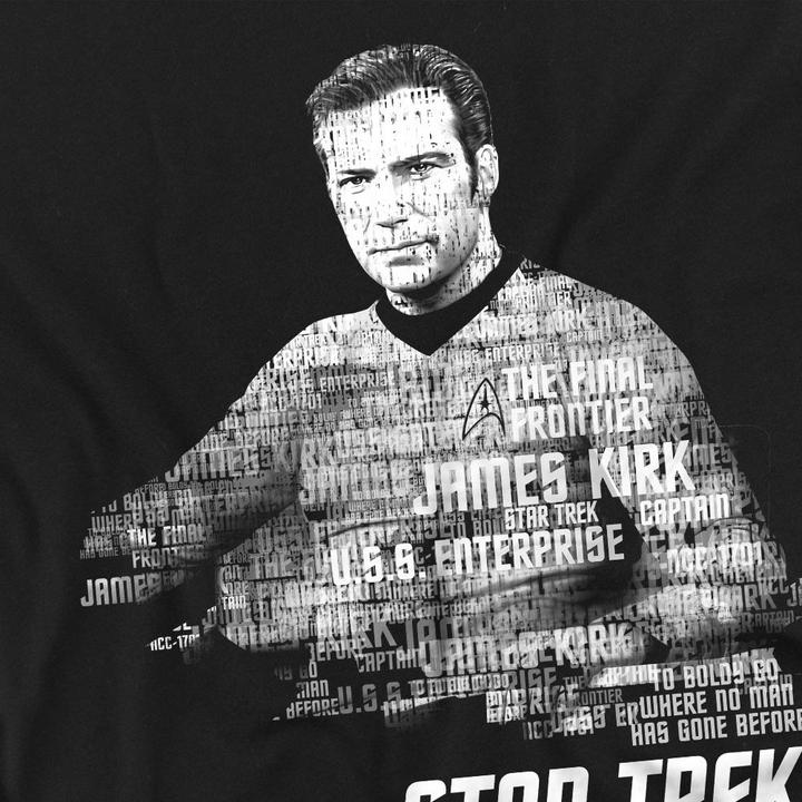 Actual product image Mens Words Captain Kirk T-Shirt (5XL)