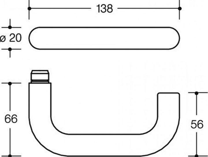 Actual product image Hewi Lever handle 111 R technology (Door handle)
