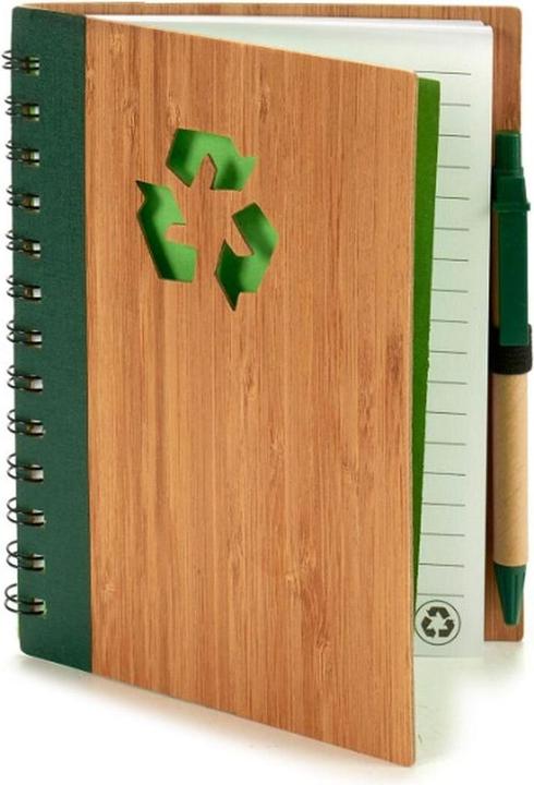 Actual product image Pincello Mini ring binder with bamboo biros 1 x 18 x 14 cm (12 pieces)