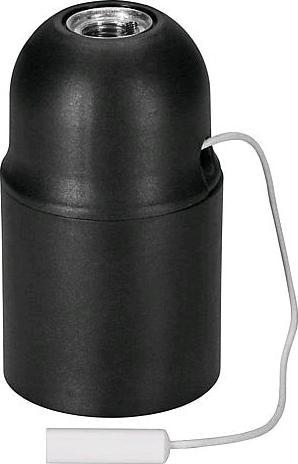 Schaum 212071EL Douille E27 noire avec interrupteur à tirette 2 STK