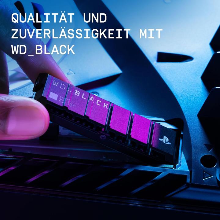 Actual product image WD Black SN850P with Heatsink for PS5 (2000 GB, M.2 2280)