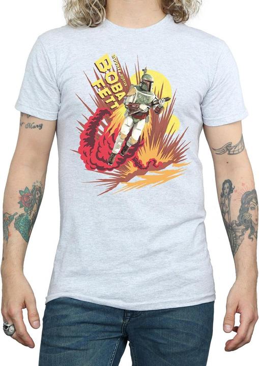 Actual product image Star Wars Mens Boba Fett Rocket Powered T-Shirt (XL)