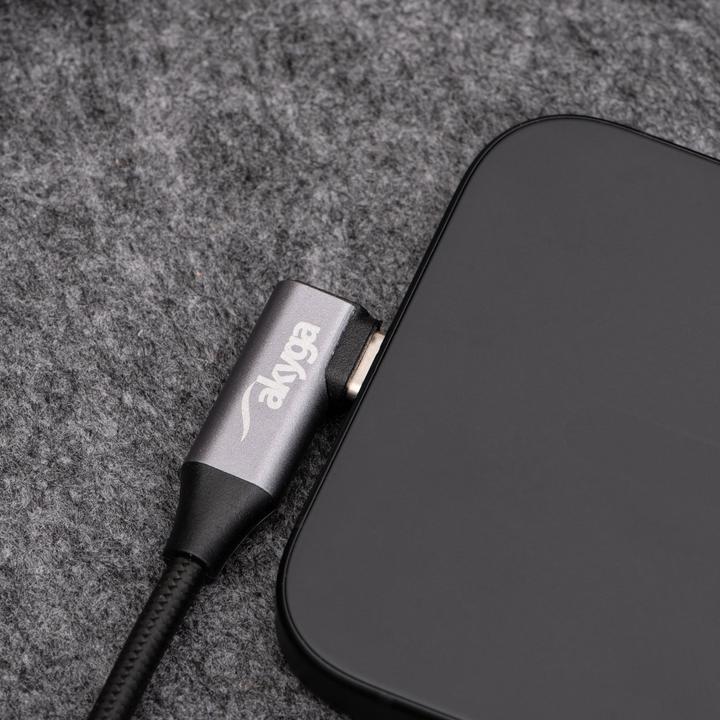 Immagine prodotto Akyga Cavo USB USB-C®, spina Apple Lightning 30 cm nero AK-USB-5 (0.30 m, USB 2.0)