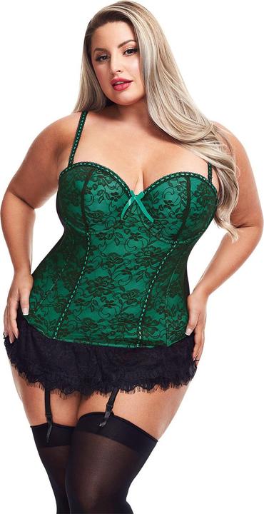 Baci 2 Piece Bustier and G-String Set (3XL)
