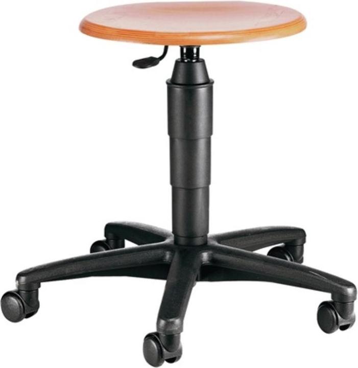 Image du produit Topstar Tabouret pivotant avec roulettes hêtre naturel Hauteur d'assise réglable de 420 à 550 mm