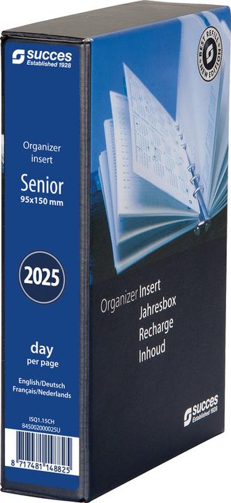 Succes Ricambi Senior agenda annuale completi gennaio-dicembre (9,5 x 15 cm, Tedesco, Inglese, Italiano, Francese)