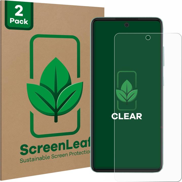 Actual product image ScreenLeaf Protective film sustainable screen protector screen protector film clear transparent (2 Piece, Samsung Galaxy A52)