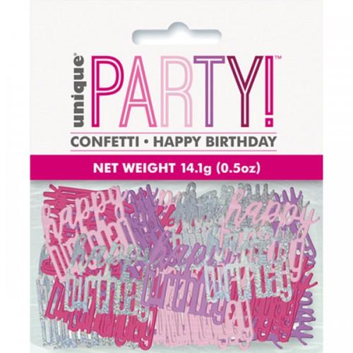 Image du produit Unique Party Film scintillant Joyeux anniversaire confetti