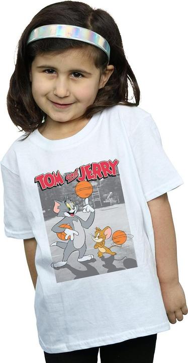 Actual product image Tom & Jerry Girls Basketball Buddies Cotton T-Shirt (140, 146)