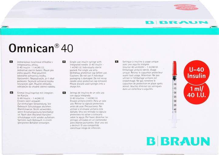 Image du produit B.Braun 40 Insulin U-40 1ml 0.3x12mm (Seringue d'insuline)