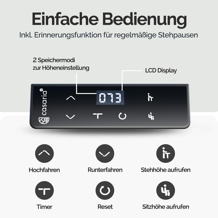 Produktbild Casaria Höhenverstellbarer Schreibtisch