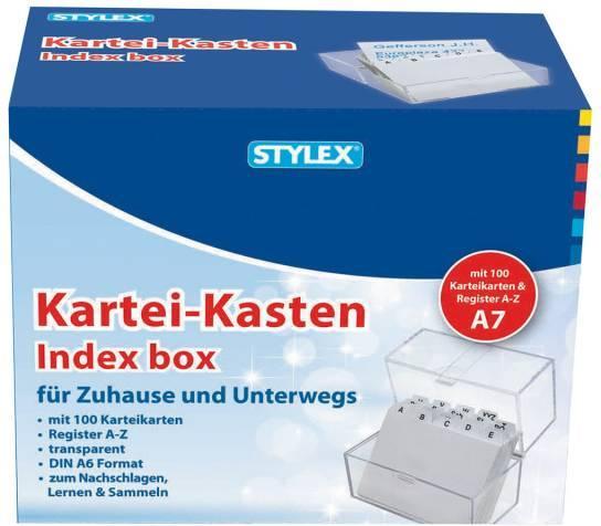 Actual product image Stylex Card index box A7 transp. 49971 (A7)