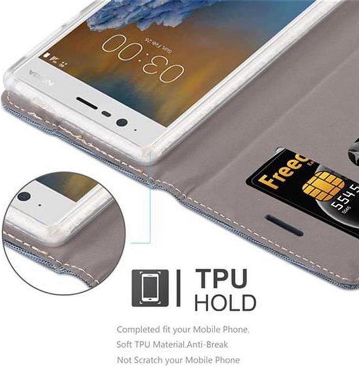 Produktbild Cadorabo Book Jeans Optik Cover (OnePlus 3)