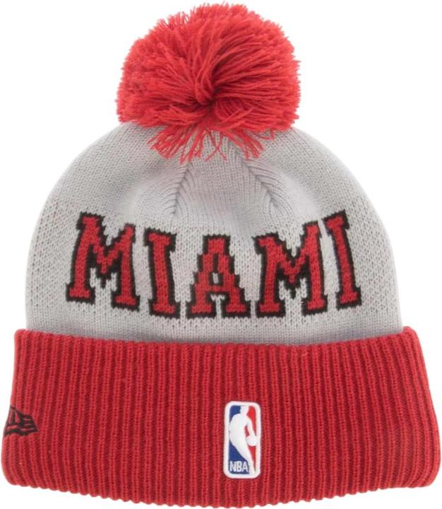 Actual product image New Era NBA Tip Off 2023 Miami Heat Knitted Bobble Beanie