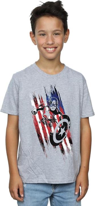 Image du produit - T-shirt AVENGERS CAPTAIN AMERICA STREAKS - Garçon (128)