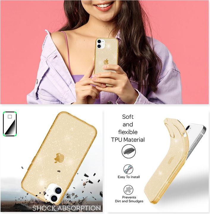 Produktbild Nalia Glitzer Handyhülle (Apple iPhone 12)