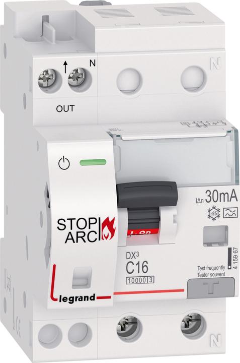 Actual product image Legrand LEG 415967 Dx3 Afdd C16 1P+No 10Ka 30Ma A