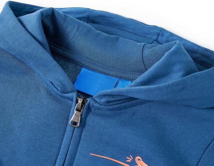 Produktbild VidaXL Kinder-Kapuzenpullover Blau 128,Material: 80 % Baumwolle. 20 (128)