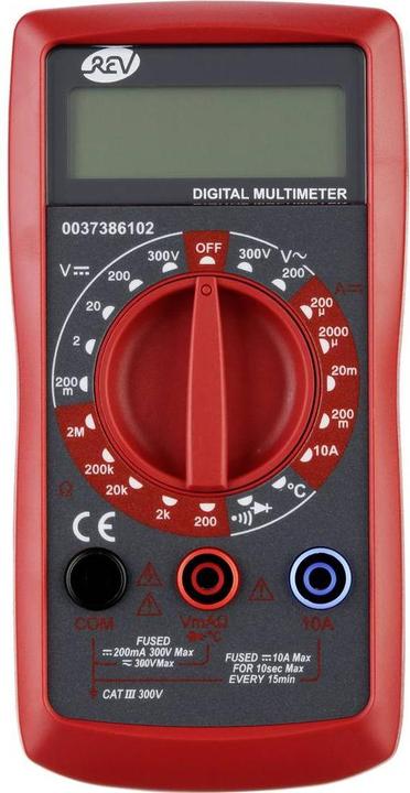 Produktbild REV Vielfachmessgerät Temp.sw/rt Hand-Multimeter digital CAT III (CAT III)