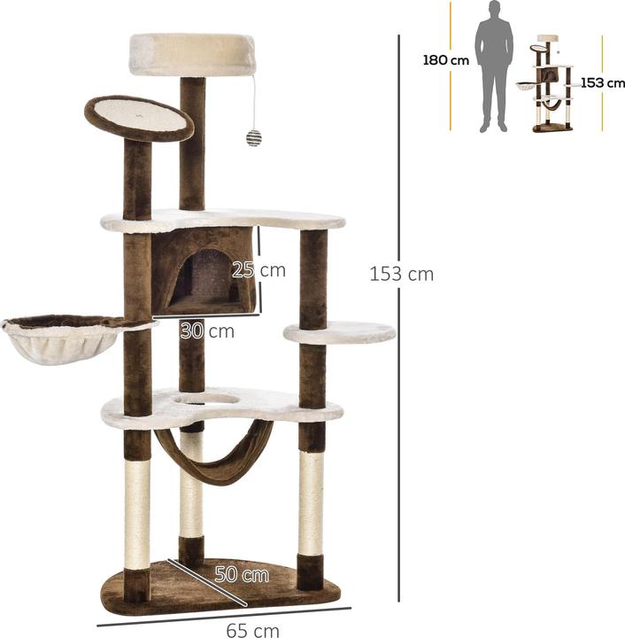 Immagine prodotto Jamb Kratzbaum (153 cm, Marrone crema-caffè)