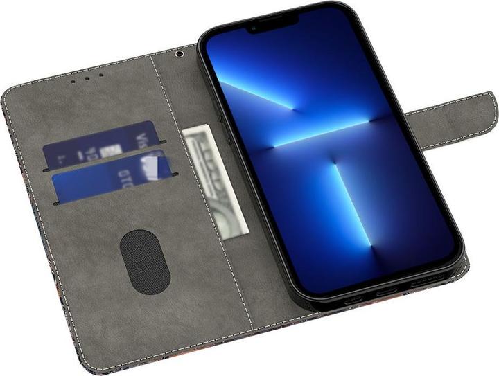 Actual product image Art iPhone 15 Pro Max Book Case Cover with Card Pocket Golden Heart (Apple iPhone 15 Pro Max)