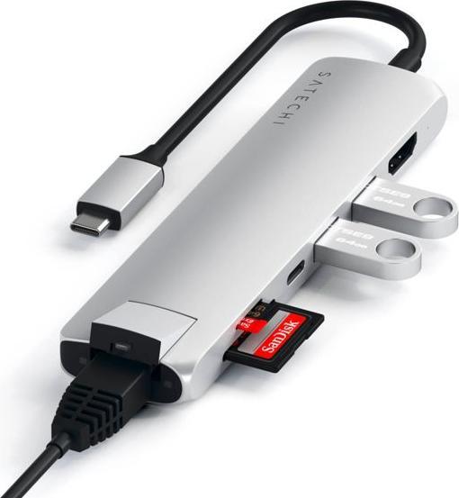 Actual product image Satechi USB-C Slim Multi-port (USB-C, 7 Ports)