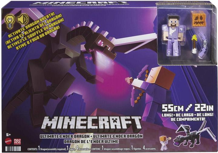 Productafbeelding Minecraft Ultieme Ender Draak (50 cm) met Steve Figuur (SIOC)