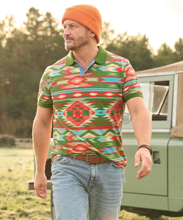 Produktbild Joe Browns Vibrant Aztec Print Polo Shirt (XL)